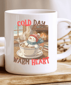 Funny Snowman Hot Chocolate Mug, Cozy Christmas Coffee Cup 2