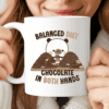 Balanced Diet Mug Cute Bubu Panda with Chocolate Kawaii Coffee Cup