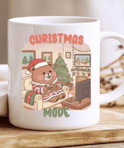 Christmas Mode Mug, Cute Cozy Bear Christmas Coffee Cup 2