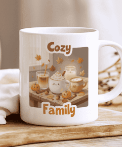 Alternative view of Cute Autumn Coffee Cup with Pumpkin Spice and Cozy Drinks