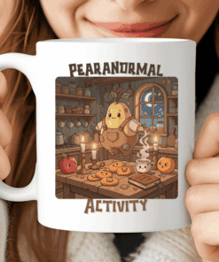Pearanormal Activity Mug, Cute Halloween Pear Coffee Cup