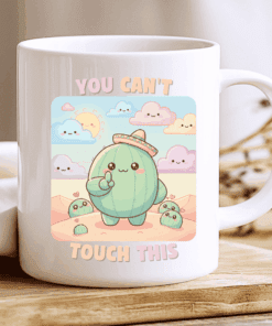 You Can’t Touch This Mug, Cute Kawaii Cactus Coffee Cup 2