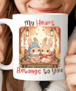 My Heart Belongs to You Mug – Cute Kawaii Bunny Love Mug