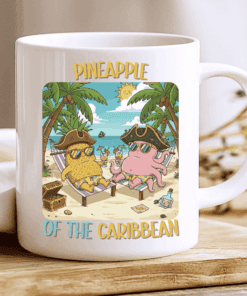 Alternative view of Pineapple of the Caribbean Mug, Funny Pirate Pineapple Parody