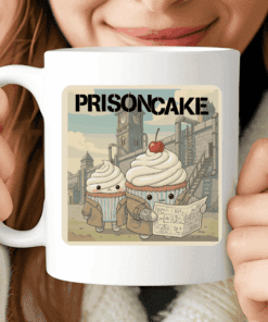 Prison Cake Mug – Cute Prison Break Parody Cupcake Design