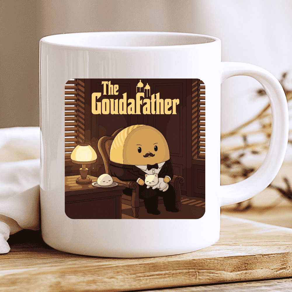 The GoudaFather Mug – Funny Cheese Parody Mug for Movie Fans 2
