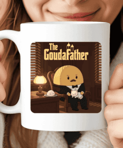 The GoudaFather Mug – Funny Cheese Parody Mug for Movie Fans