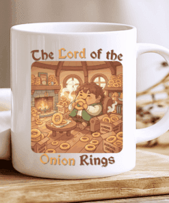 Alternative view of The Lord of the Onion Rings Mug, Movie Parody Coffee Cup