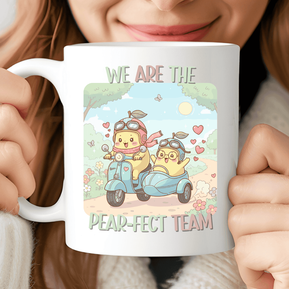 We Are the Pear-fect Team Mug – Cute Kawaii Pear Love Mug