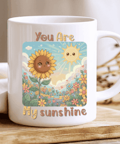 You Are My Sunshine Mug – Cute Kawaii Sunflower Love Mug CocoaBiscuit 2