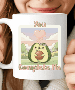 You Complete Me Mug, Cute Avocado Love Mug for Couples