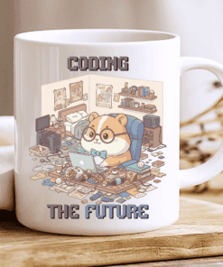 Alternative view of Coding the Future, Programmer Mug, Cute Coffee Cup Gift