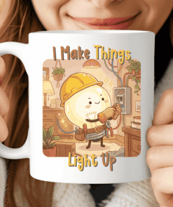 I Make Things Light Up, Electrician Gift Mug