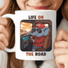 Life on the Road, Truck Driver Gift Mug, Cute Coffee Cup