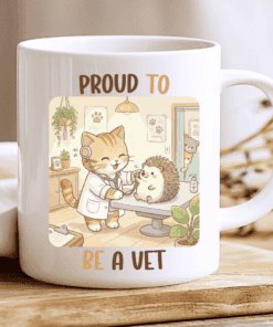Alternative view of Proud to Be a Vet, Cute Veterinarian Gift Mug