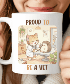 Proud to Be a Vet, Cute Veterinarian Gift Mug