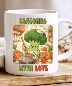 Seasoned with Love, Chef Gift Mug Cute Coffee Cup 2