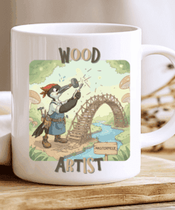 Wood Artist Mug, Cute Woodworker Gift 2