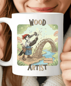 Wood Artist Mug, Cute Woodworker Gift