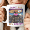 Dance, Eat, Mix, Repeat, DJ Mug, Funny Gift for DJs & Music Lovers