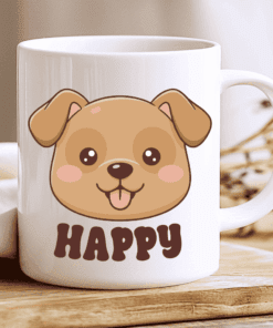 Happy Dog Mug, Cute Dog Mug for Cheerful Coffee Breaks 2