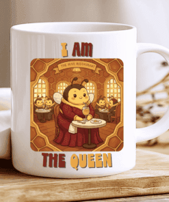 I Am The Queen, Kawaii Bee Mug, Funny Coffee Cup 2