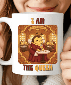 I Am The Queen, Kawaii Bee Mug, Funny Coffee Cup