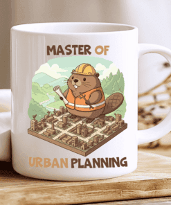 Master of Urban Planning, Beaver Mug Kawaii, Funny Gift for Urban Planners 2