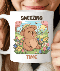 Sneezing Time Bear Mug