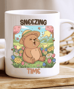 Sneezing Time Bear Mug, Nature is Beautiful but Spicy 2