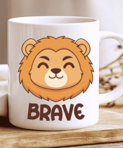 Alternative view of Brave Lion Mug, The King Of The Morning Roar