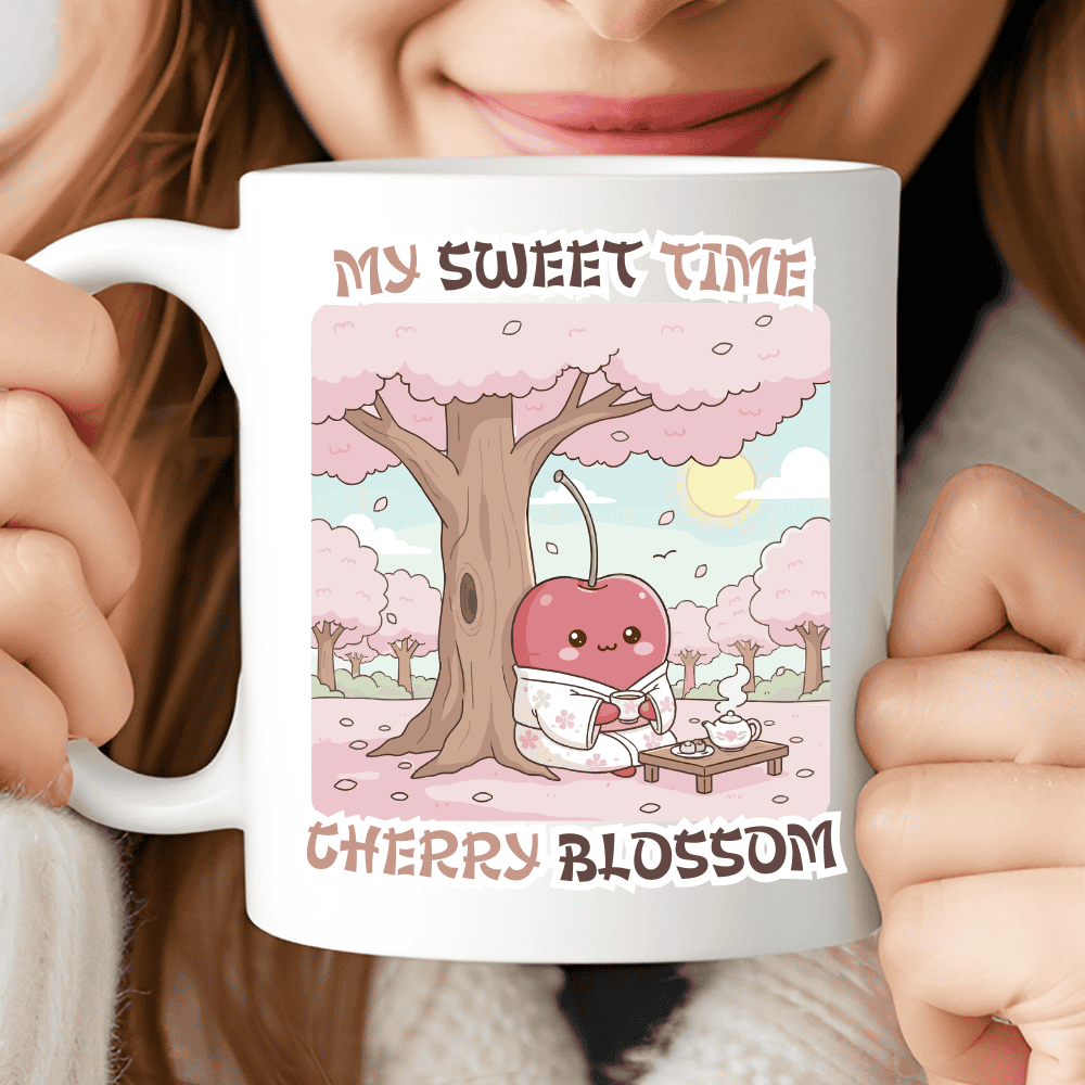 Cherry Blossom Mug, My Sweet Time (A Spring Lover)