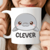 Clever Dolphin Mug, Smart Aesthetic Coffee Cup