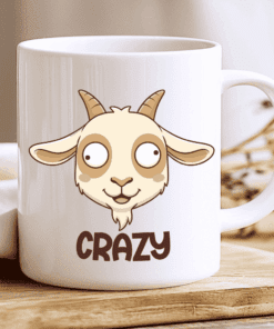 Alternative view of Crazy Goat Mug, A Coffee Cup for Wild Mornings