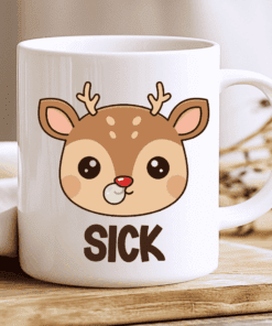 Alternative view of Funny Sick Deer Mug, The Coffee Mug for Those Low Battery Days