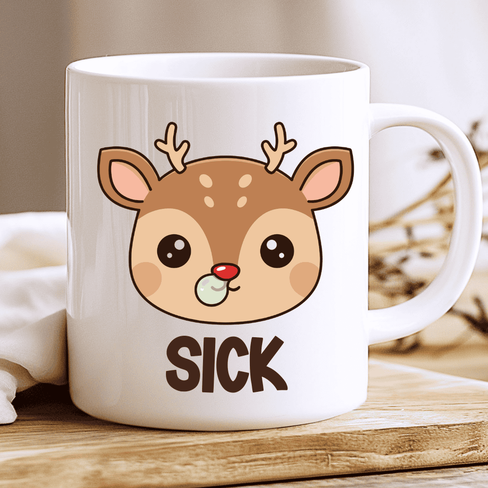 Funny Sick Deer Mug, The Coffee Mug for Those Low Battery Days - Image 2