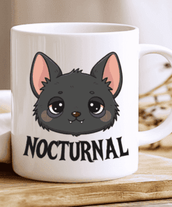 Alternative view of Nocturnal Bat Mug, Officially Not a Morning Person