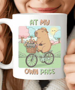 Spring Capybara Mug - At My Own Pace (Officially Moving Slow)