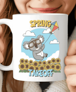 Spring Takeoff Mug, Good Weather Makes Me Fly