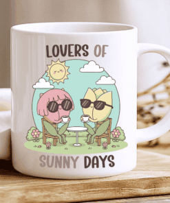 Alternative view of Spring Tulips Mug, Lovers of Sunny Days (Officially Chasing the Sun)