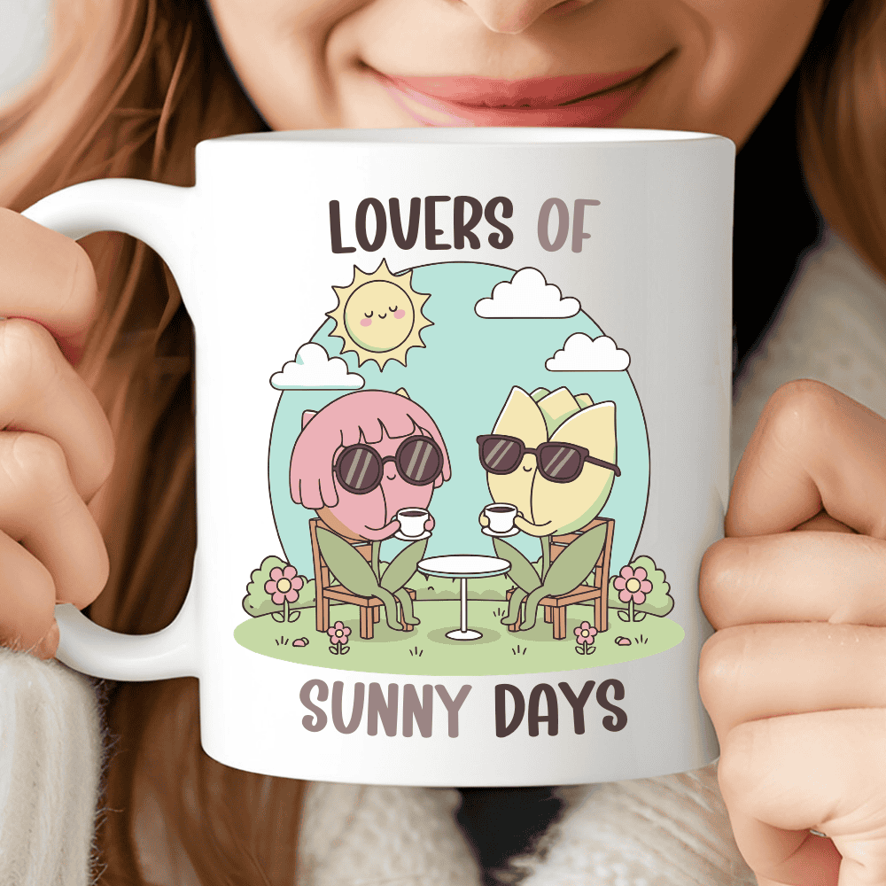 Spring Tulips Mug, Lovers of Sunny Days (Officially Chasing the Sun)