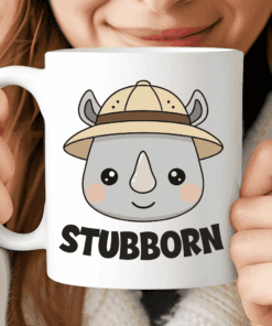 Stubborn Rhino Mug, I’m Not Arguing, I’m Explaining Why I’m Right