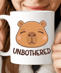 Unbothered Capybara Mug, Zero Thoughts, Just Vibes