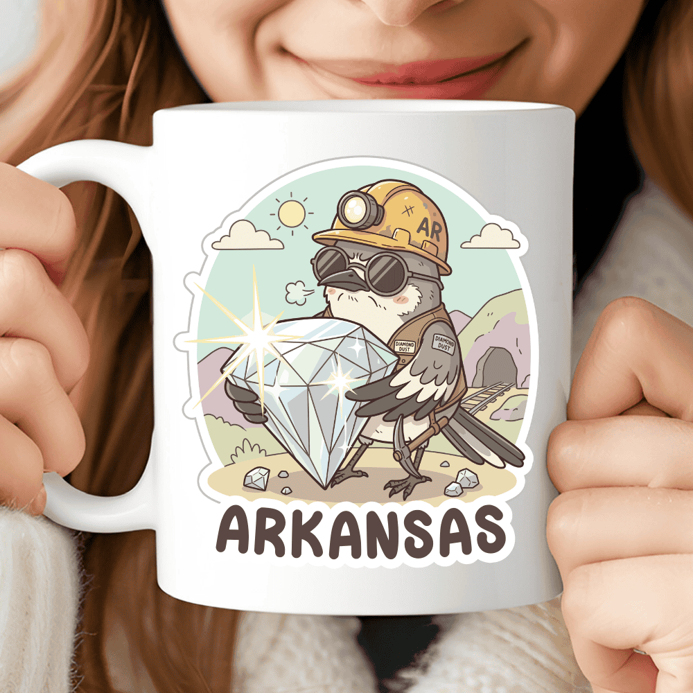 Arkansas Mug - The Diamond Digger (Too Bright for the Average Joe)