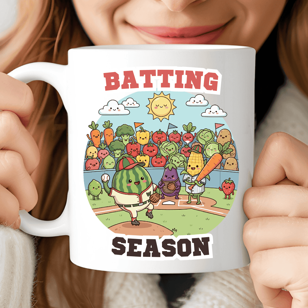 Baseball Veggie Mug - Batting Season (Game Day Ready)