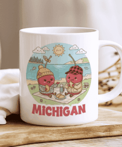 Alternative view of Michigan Mug, Cherries & Pasties by the Great Lakes