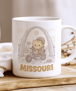 Missouri Mug, Moving Away Gift, Cute Toasted Ravioli Coffee Cup, Route 66 Souvenir, USA Mugs, St. Louis Farewell Present, 11oz