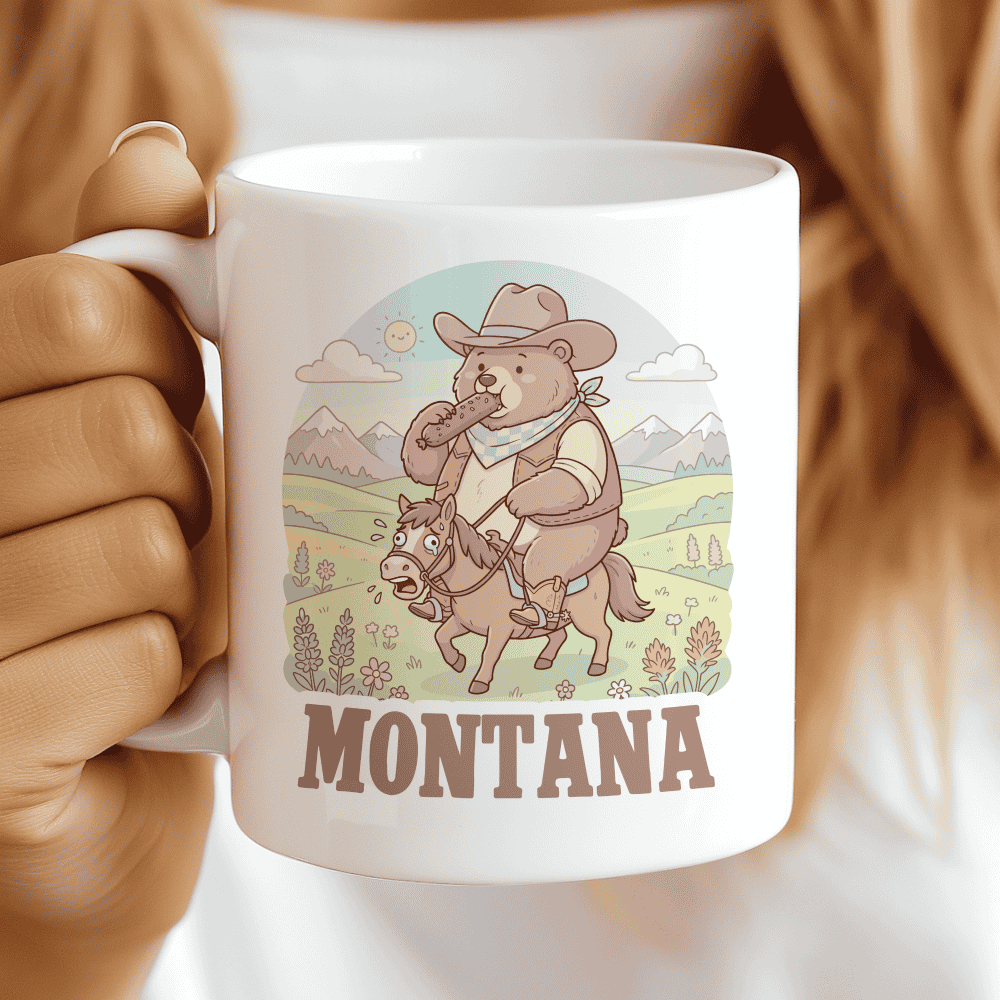 Montana Mug - The Hungry Cowboy Grizzly (Big Sky Adventure)