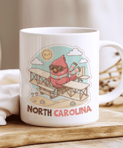 North Carolina Mug, The Cardinal Aviator (Low Altitude, High Confidence) 3