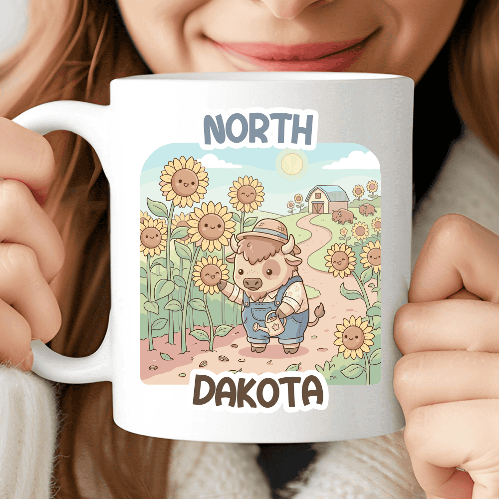North Dakota Mug, Happiness is Homegrown